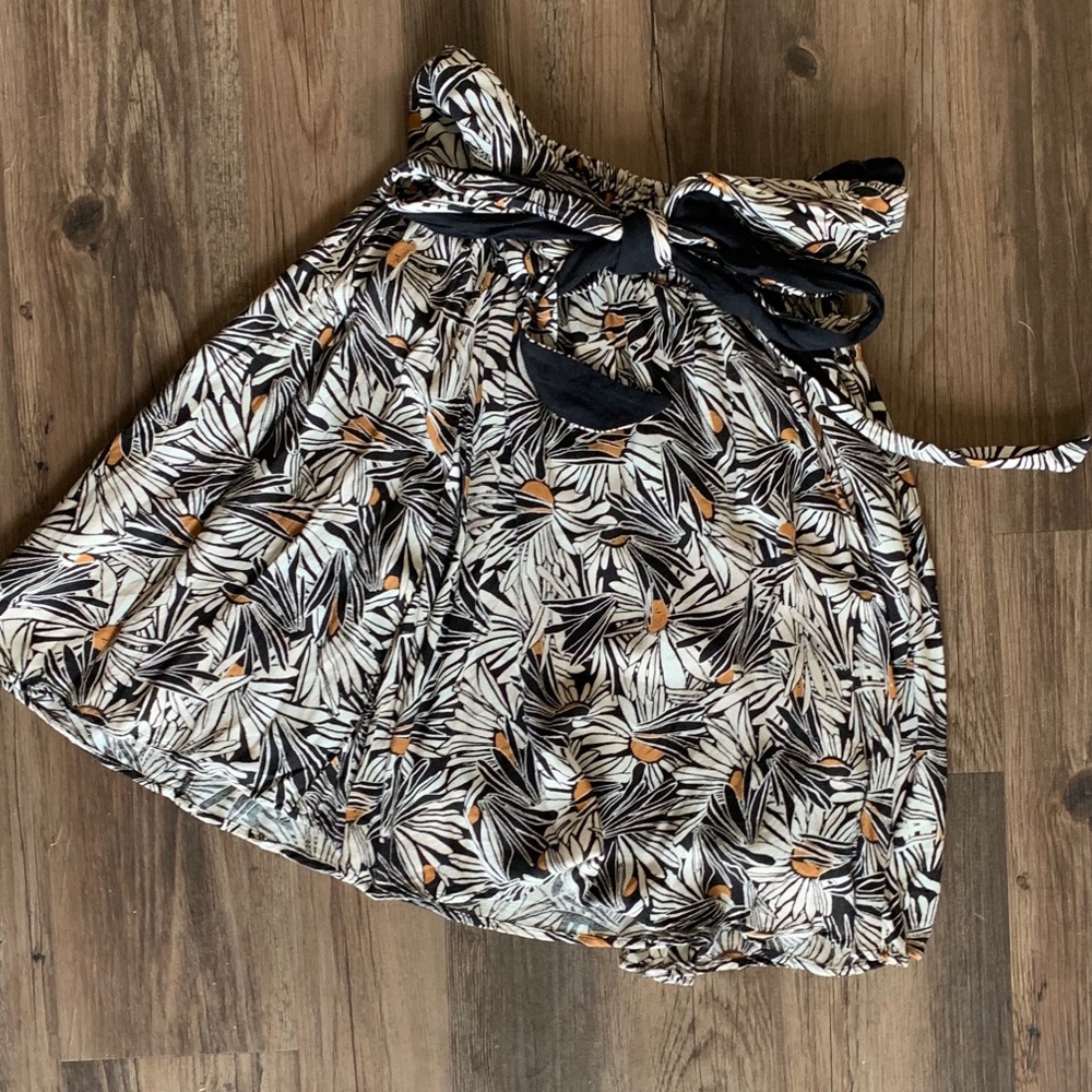 Free People floral tie mini skirt